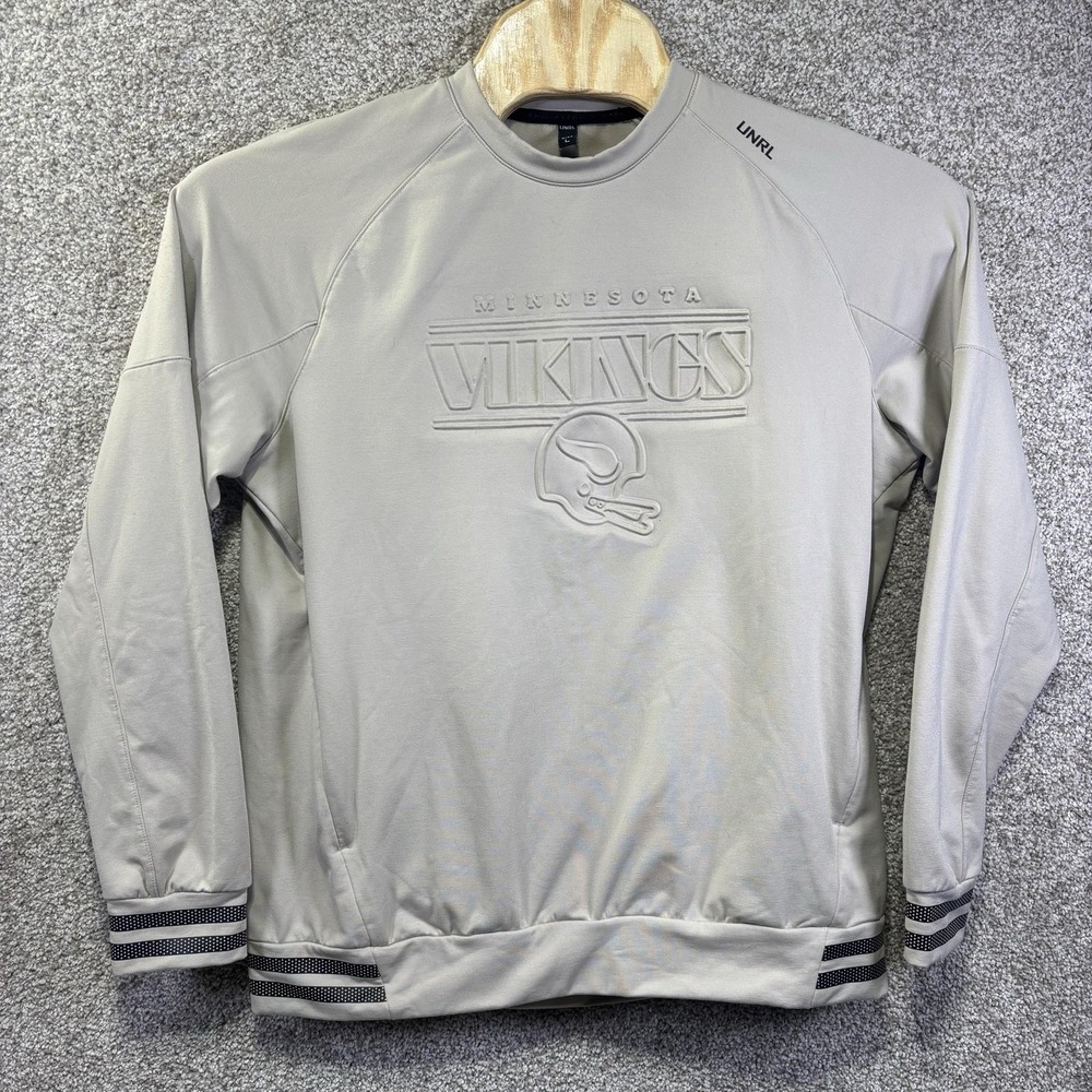 UNRL Minnesota Vikings Sweatshirt Mens Large Gray NFL Football Crewneck Pullover